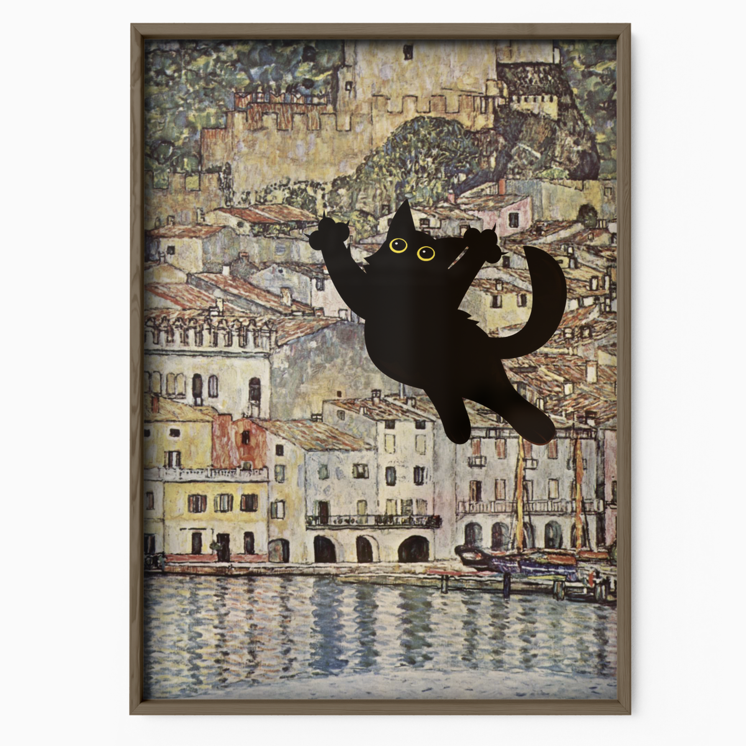 Cat Jump X Klimt Castle By The Lake