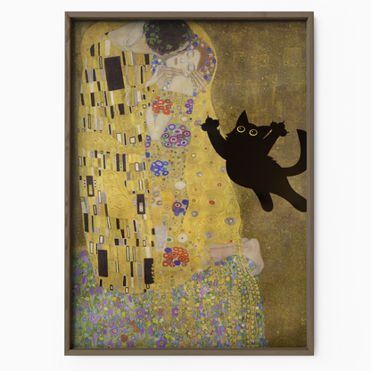 Cat Jump X Klimt The Kiss