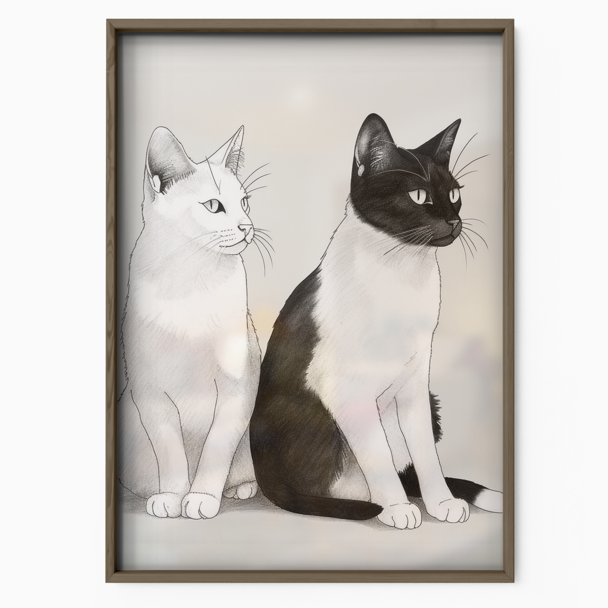 Cats Black White Duo
