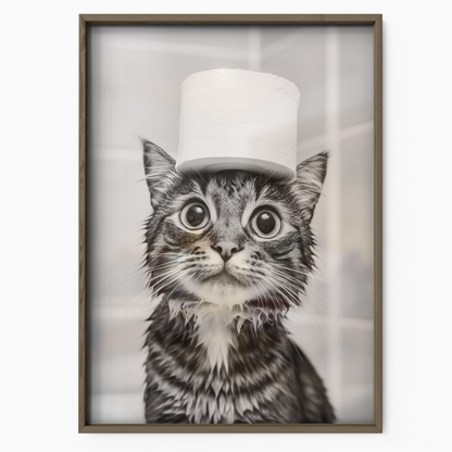 Cozy Cat Toilet Paper Hat 2