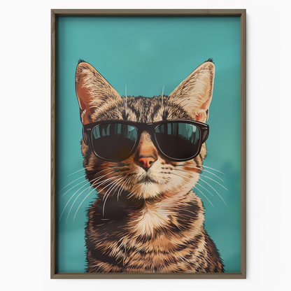 Groovy Cat Black Glass