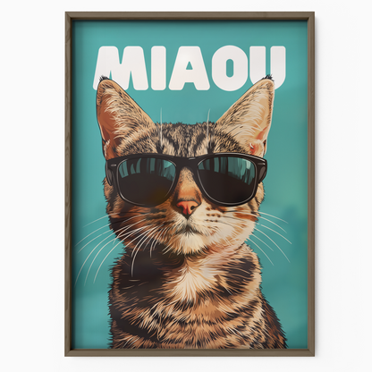 Groovy Cat Black Glass Miaou