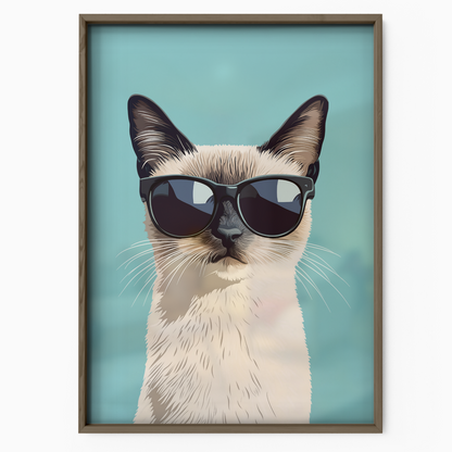 Groovy Cat Cyan