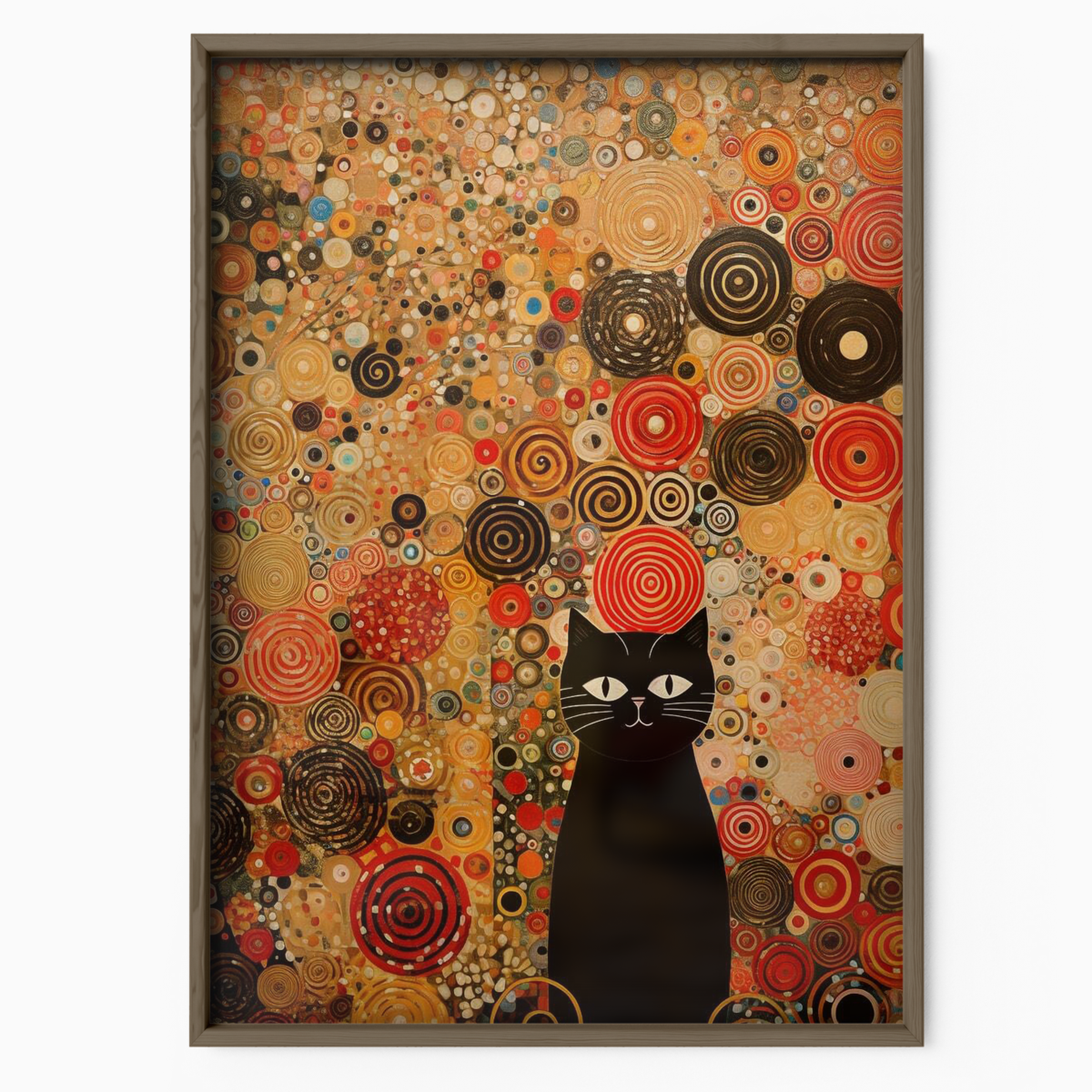Mystic Cat In Spiral Garden