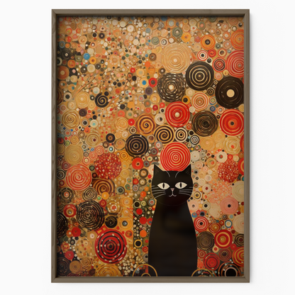 Mystic Cat In Spiral Garden