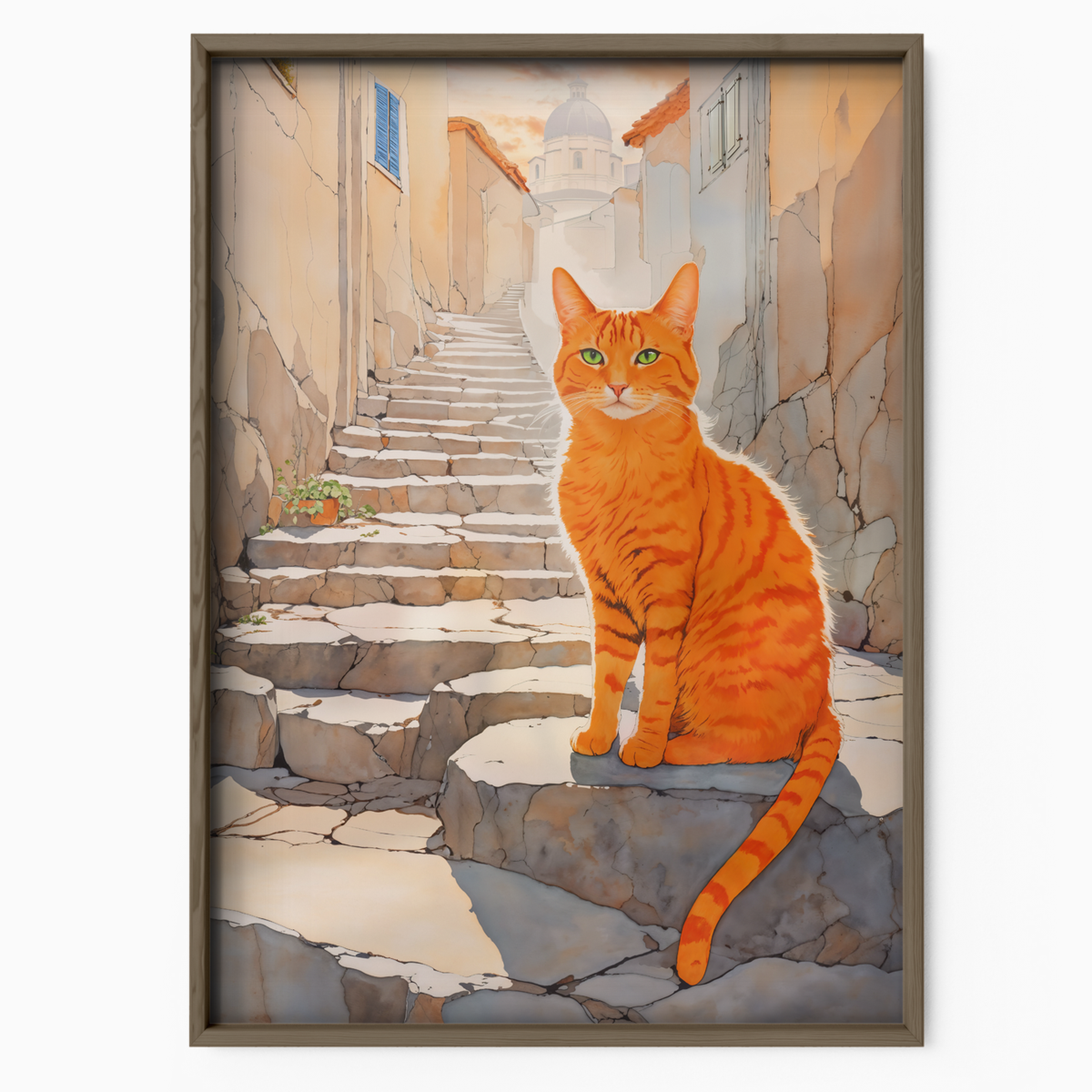Orange Cat In Greece