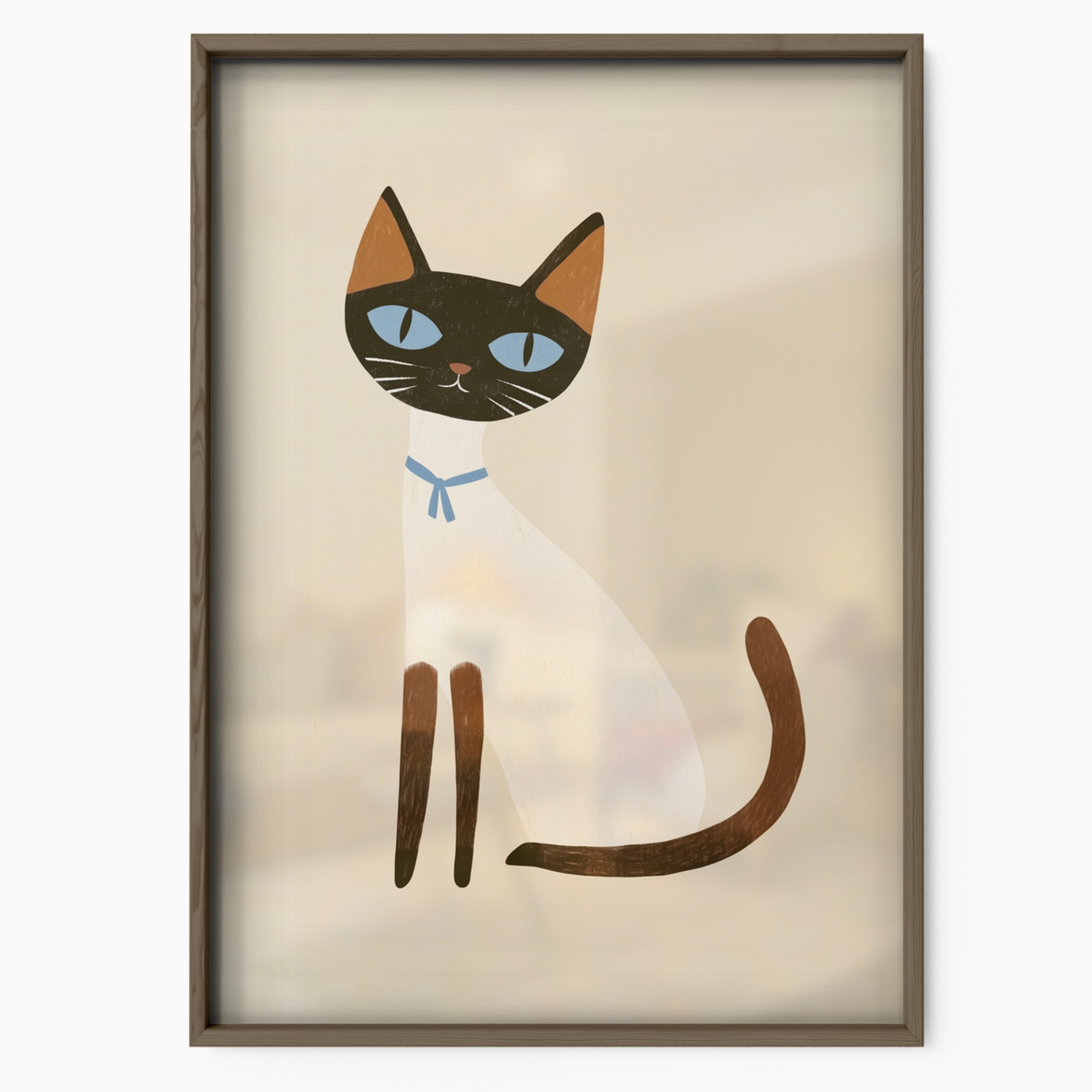 Pop Cat Blue Ribbon