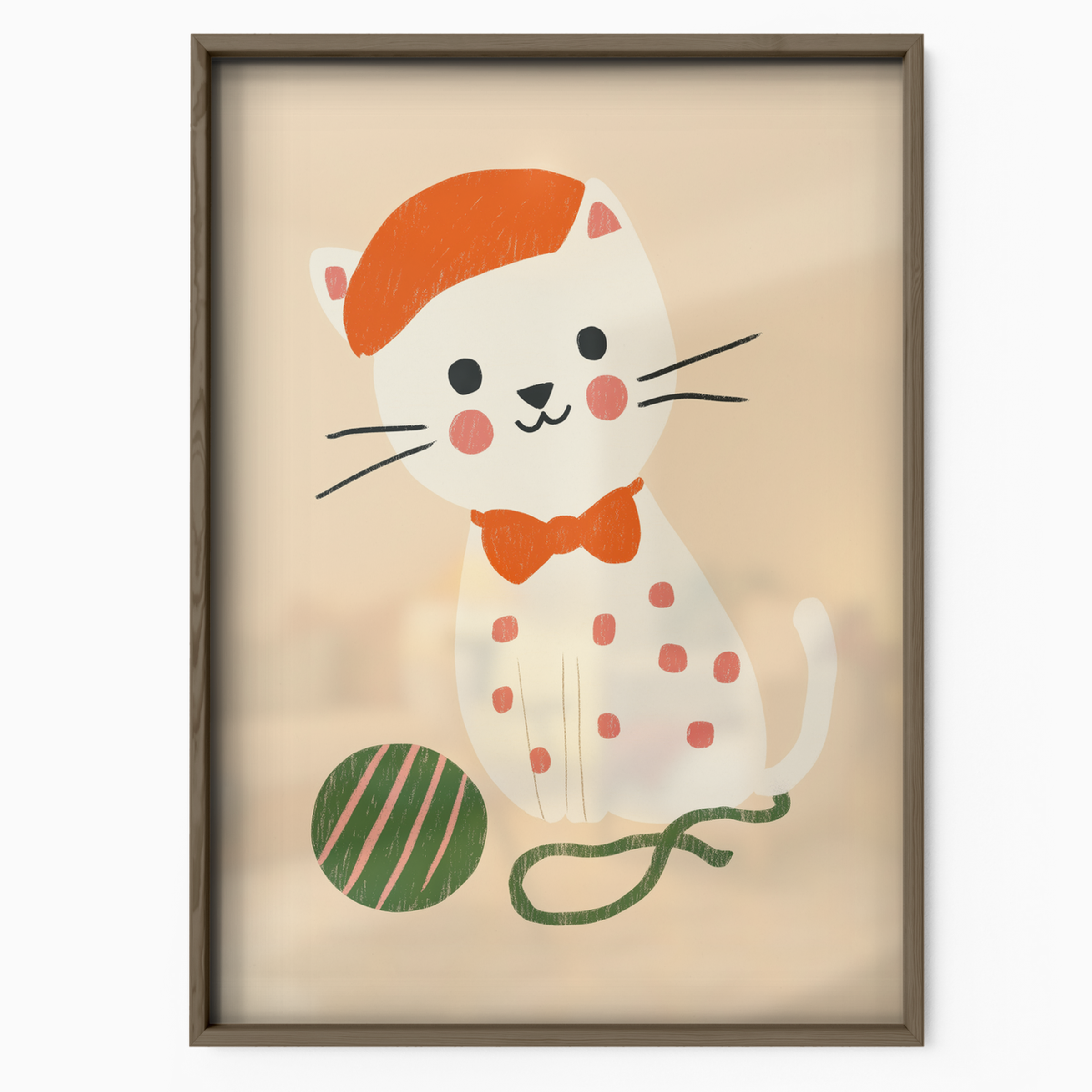 Pop Cat Orange Bow