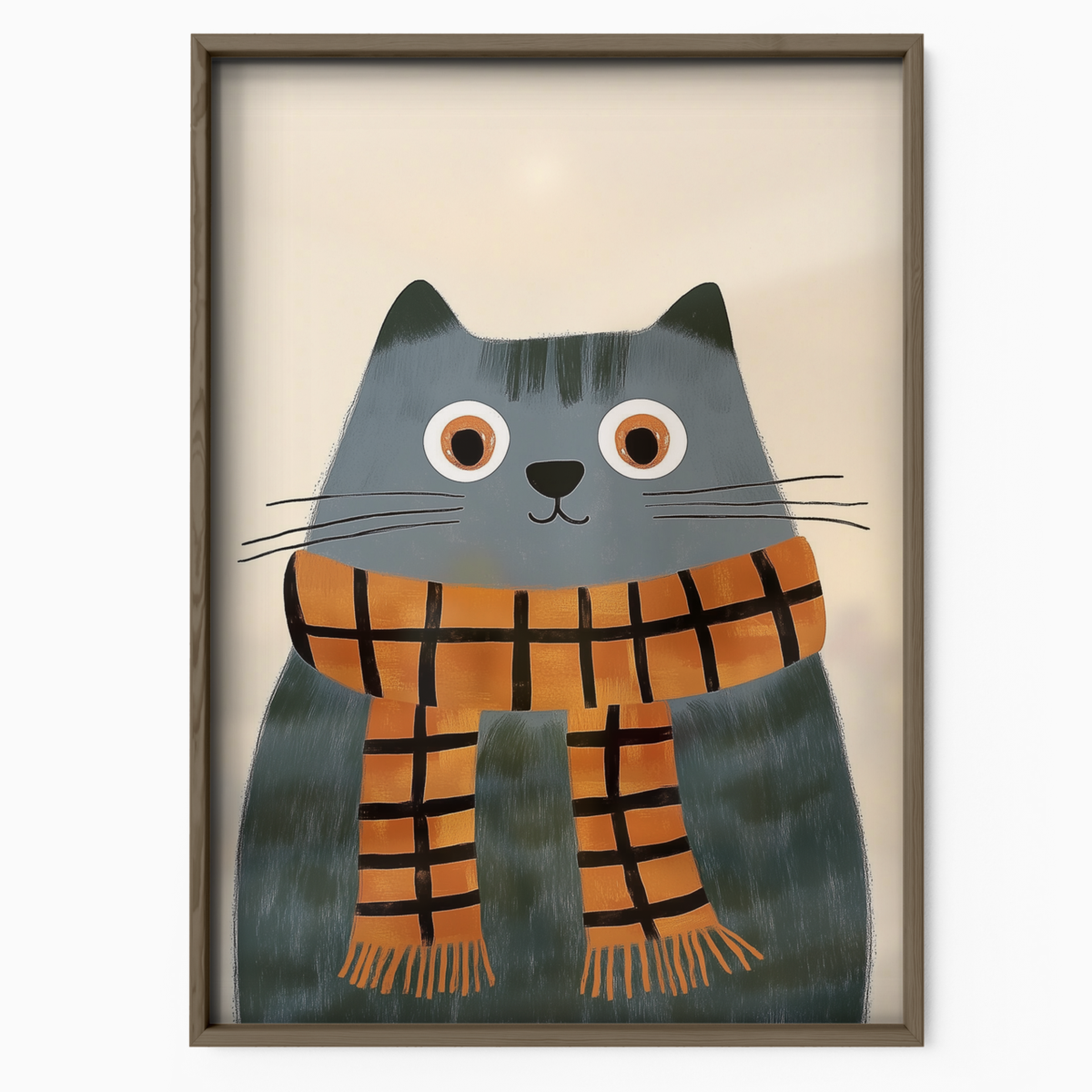 Pop Cat Plaid Scarf