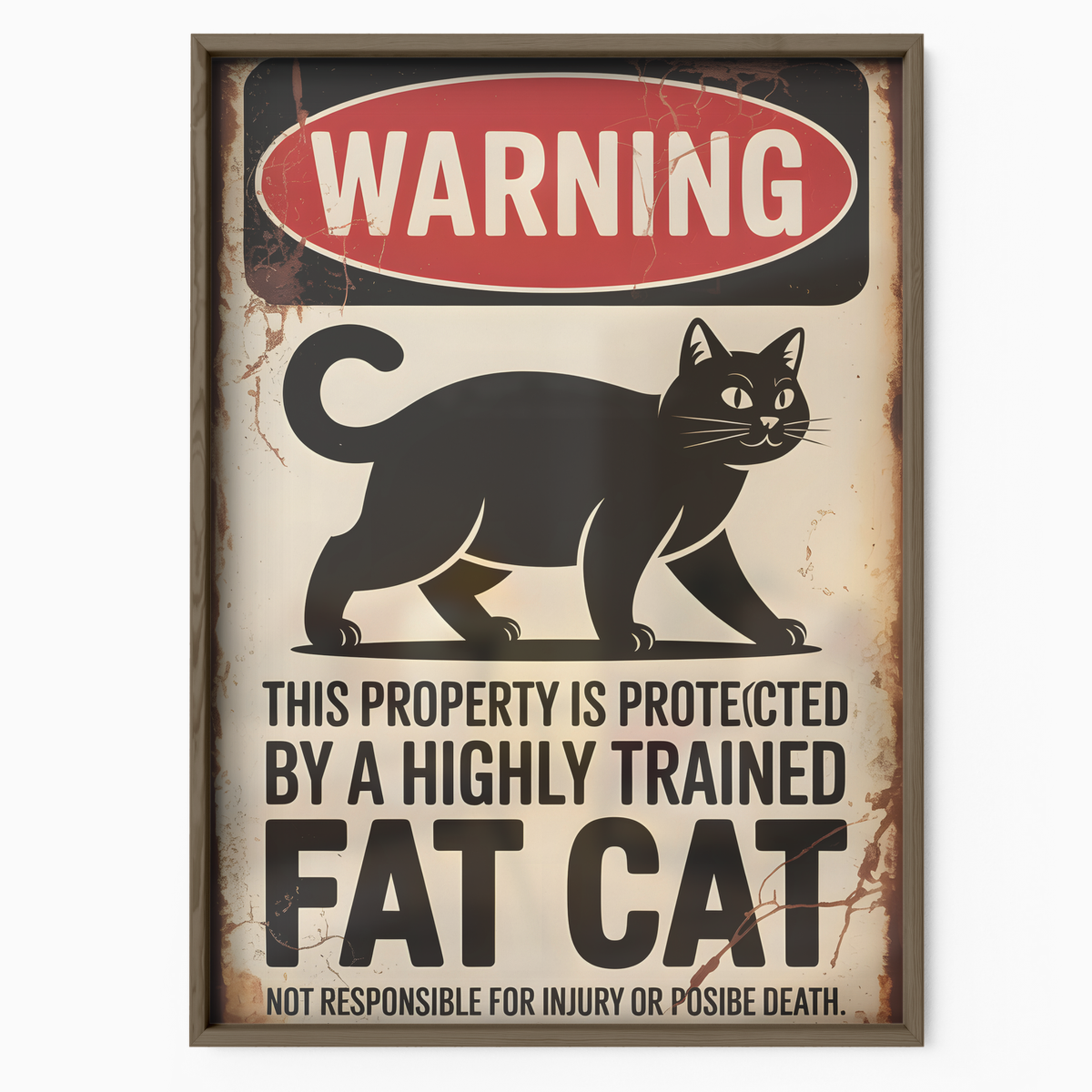 Warning Fat Cat
