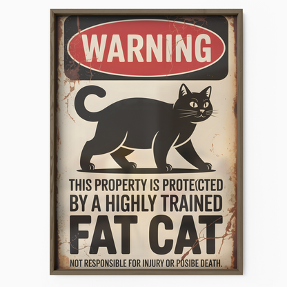 Warning Fat Cat
