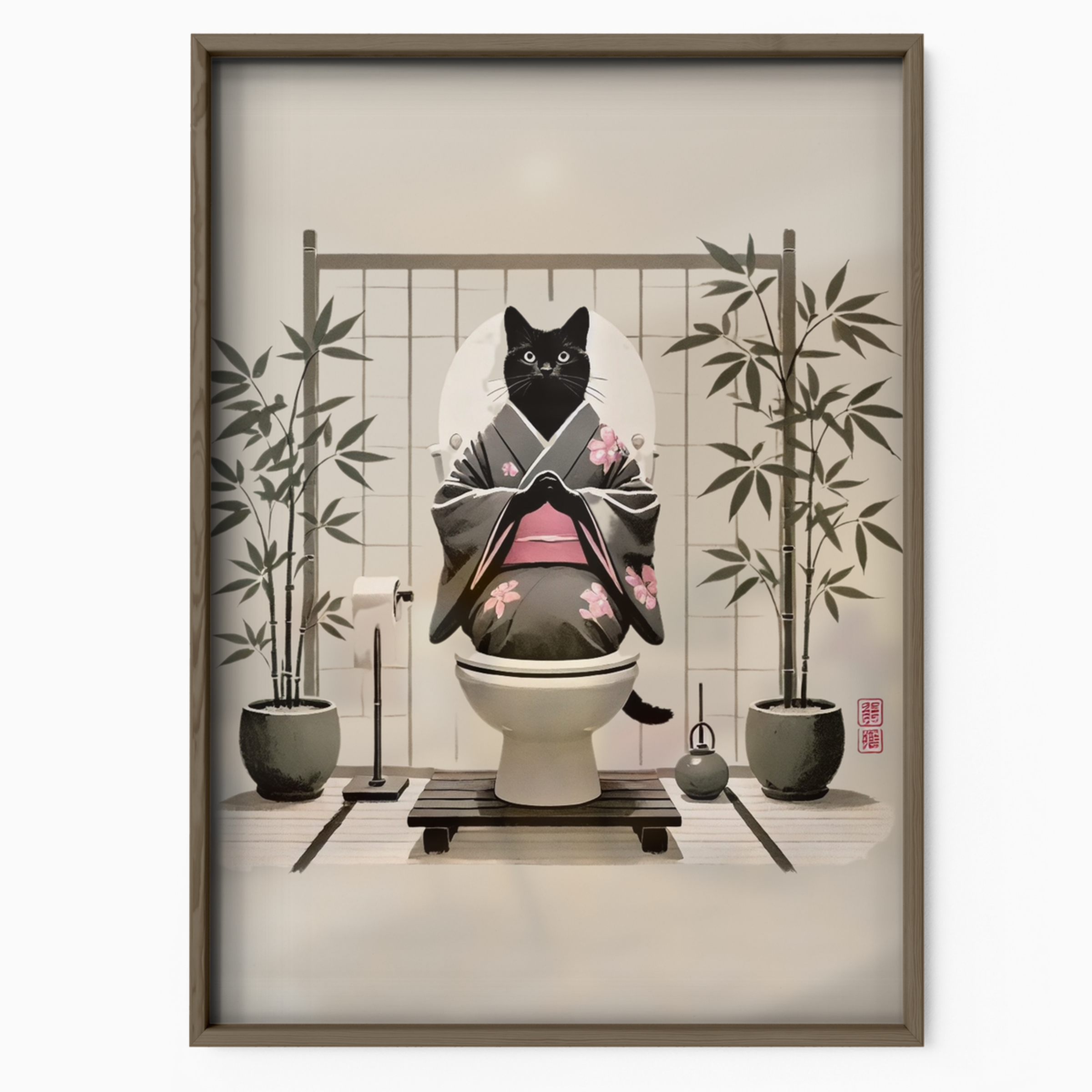 Zen Cat Bamboo Spirit