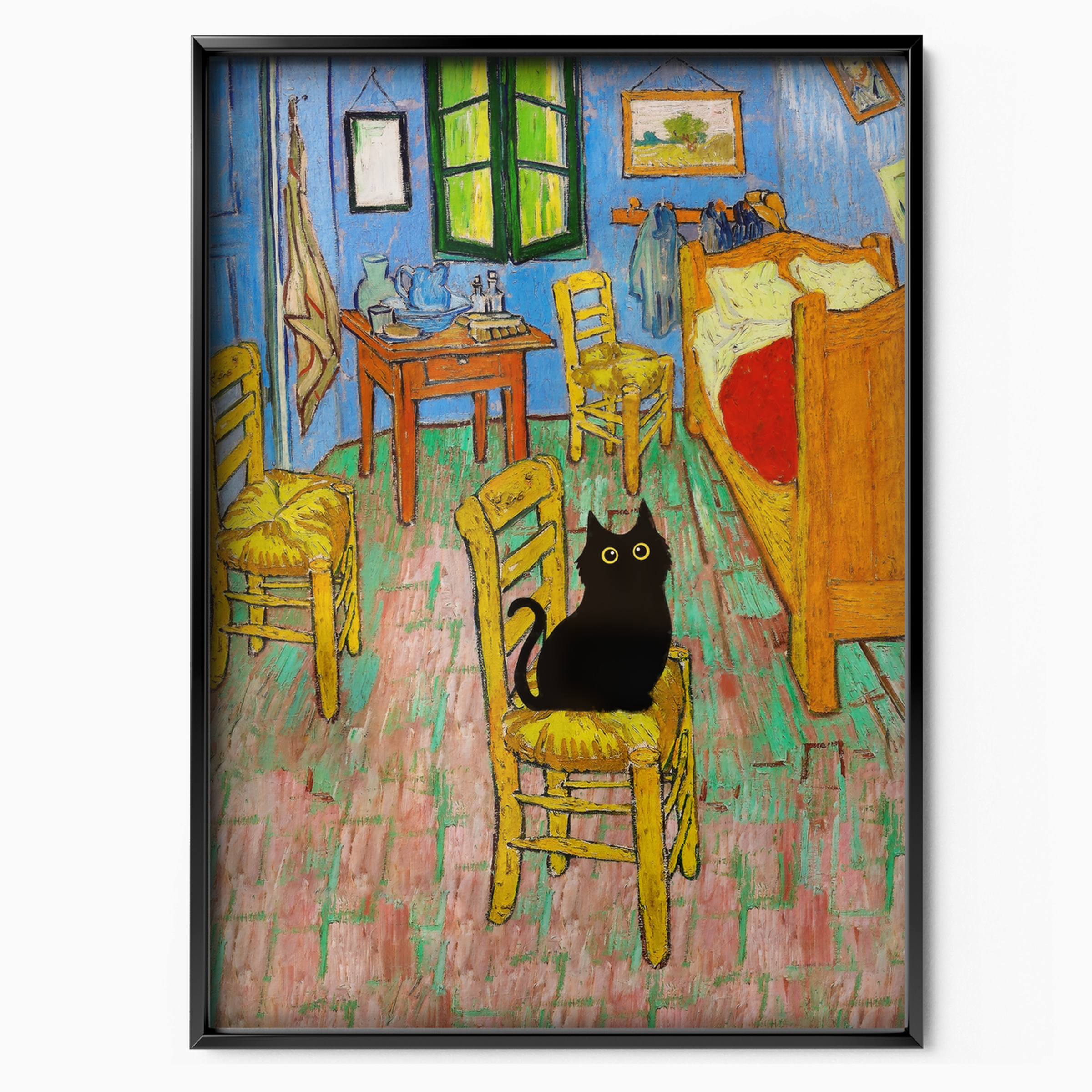 Black Cat In Van Gogh Bedroom