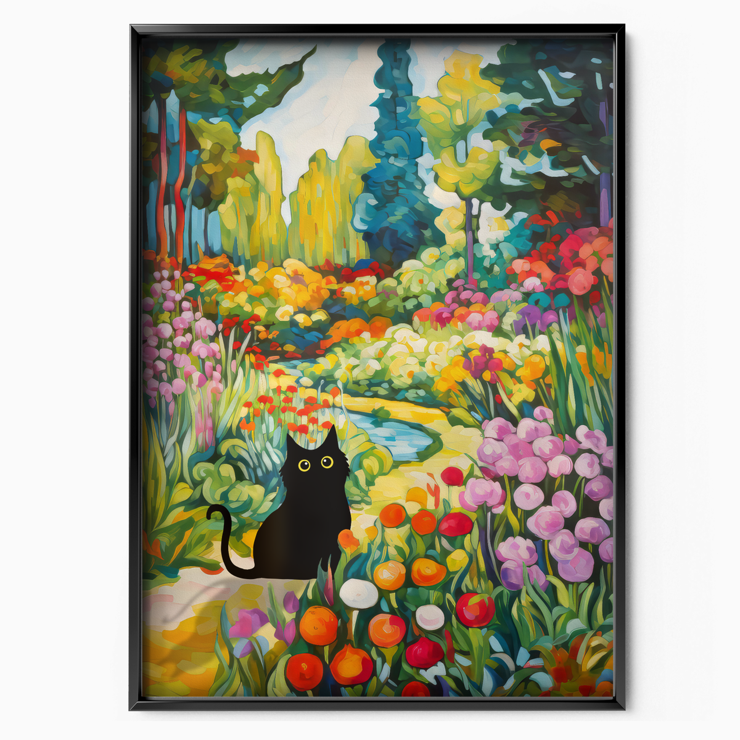 Cat In Renoir Blooming Garden
