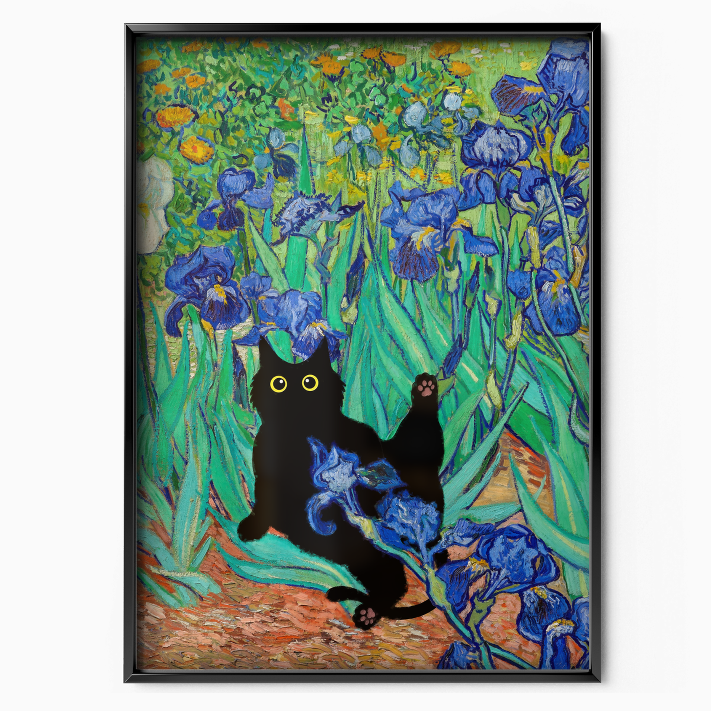 Cat In Van Gogh Irises