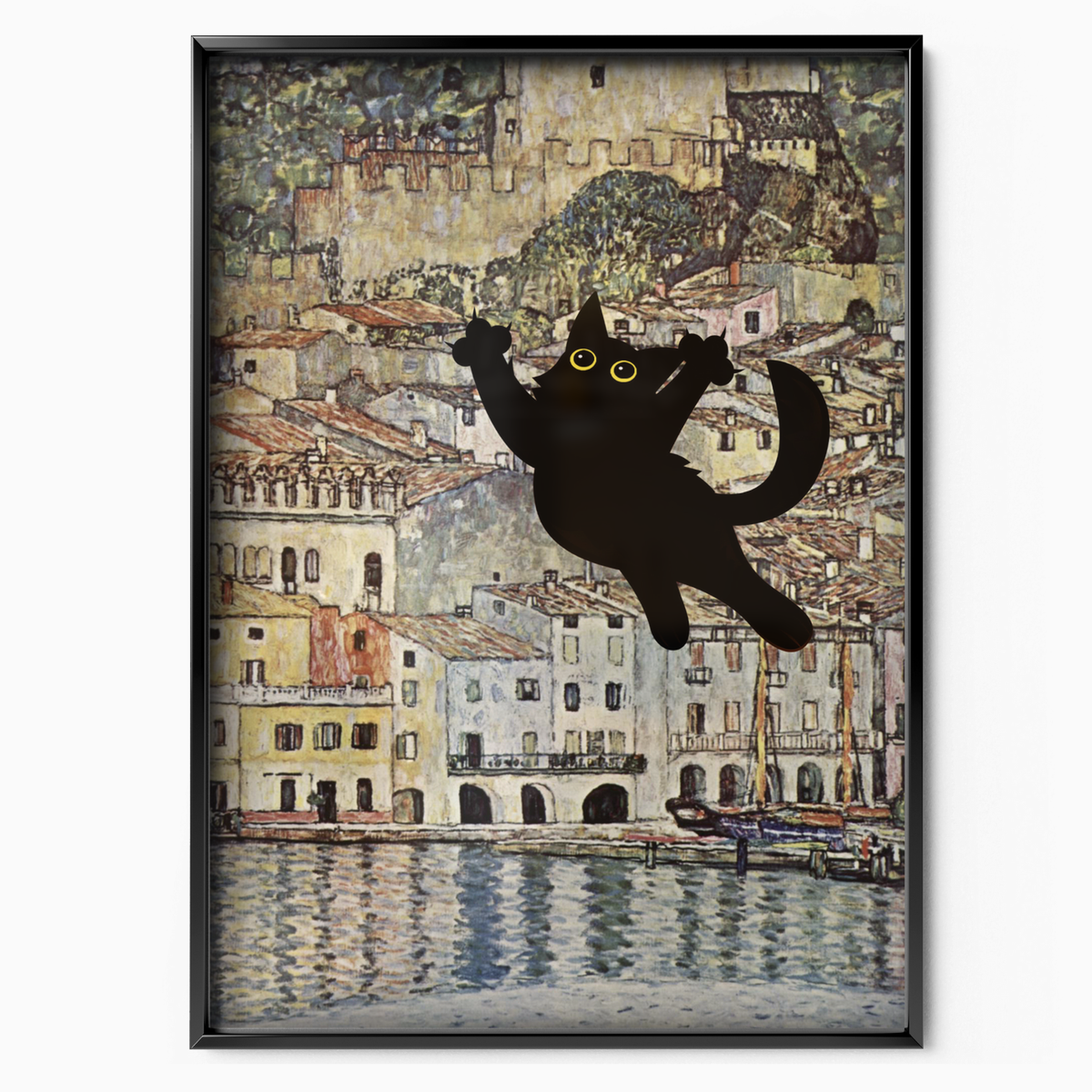 Cat Jump X Klimt Castle By The Lake