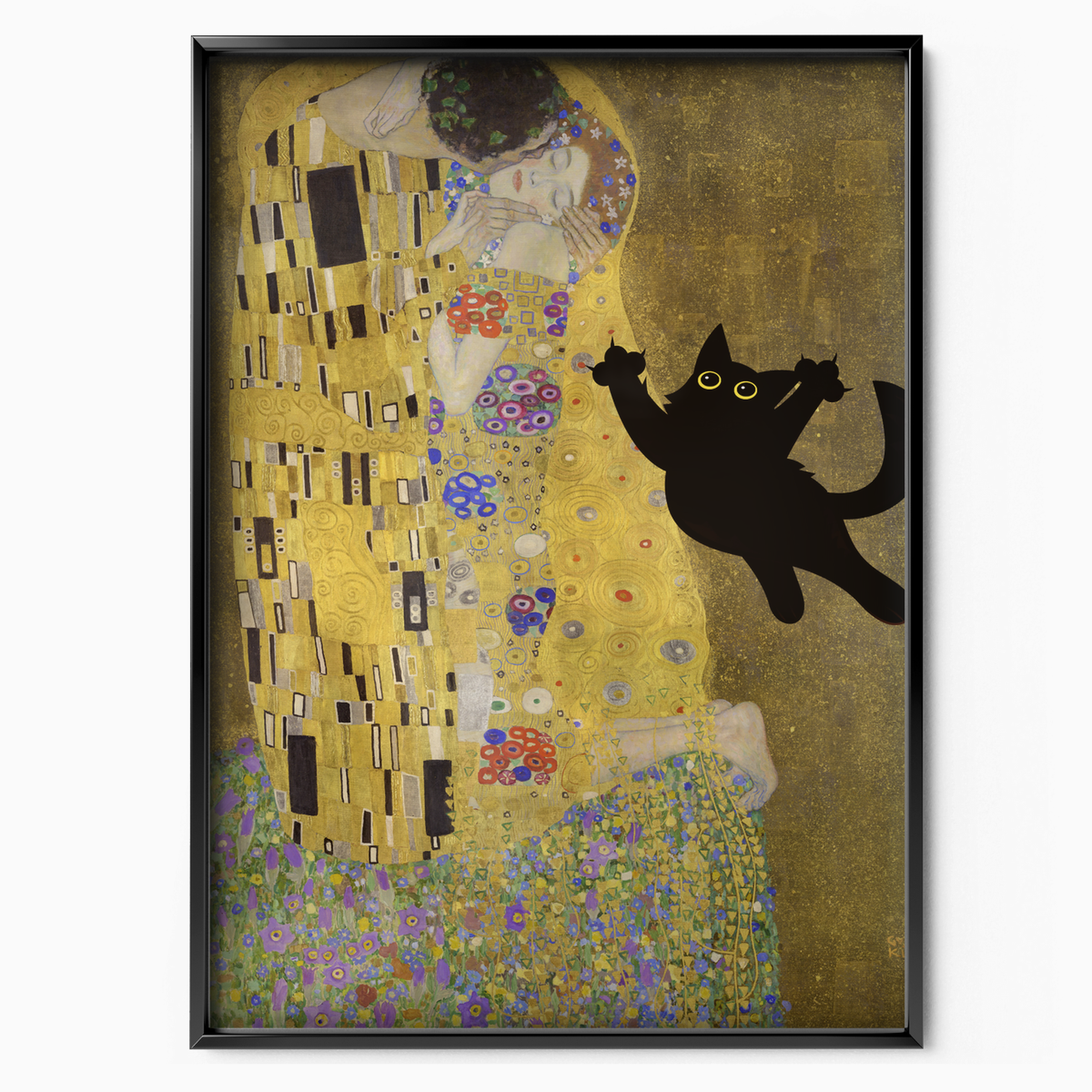 Cat Jump X Klimt The Kiss