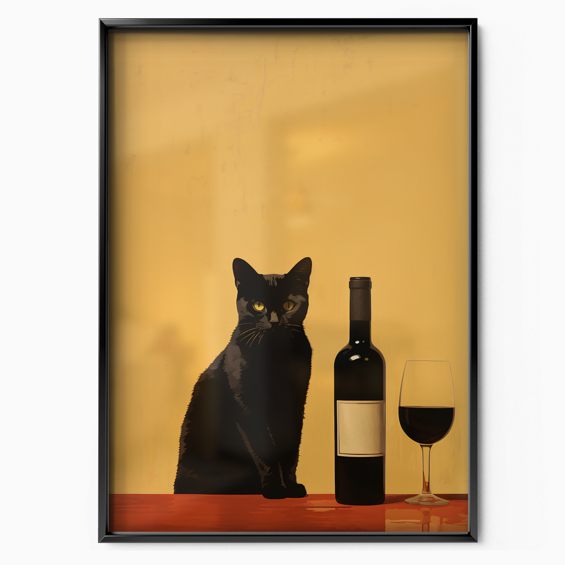 Charming Cat With Wine