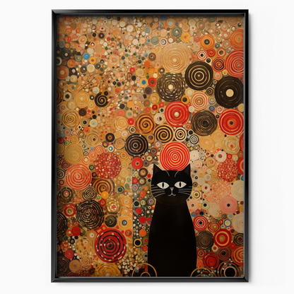 Mystic Cat In Spiral Garden