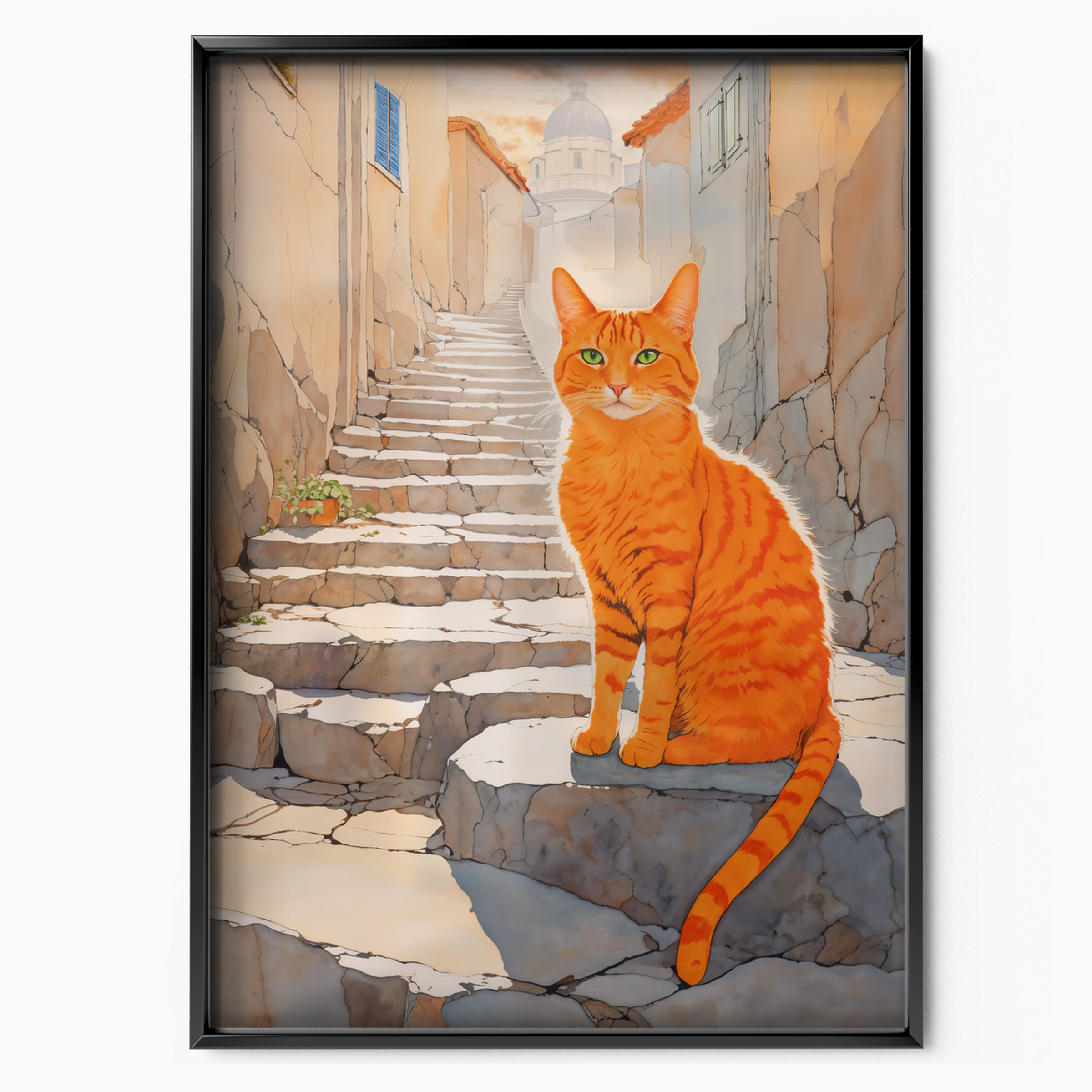 Orange Cat In Greece