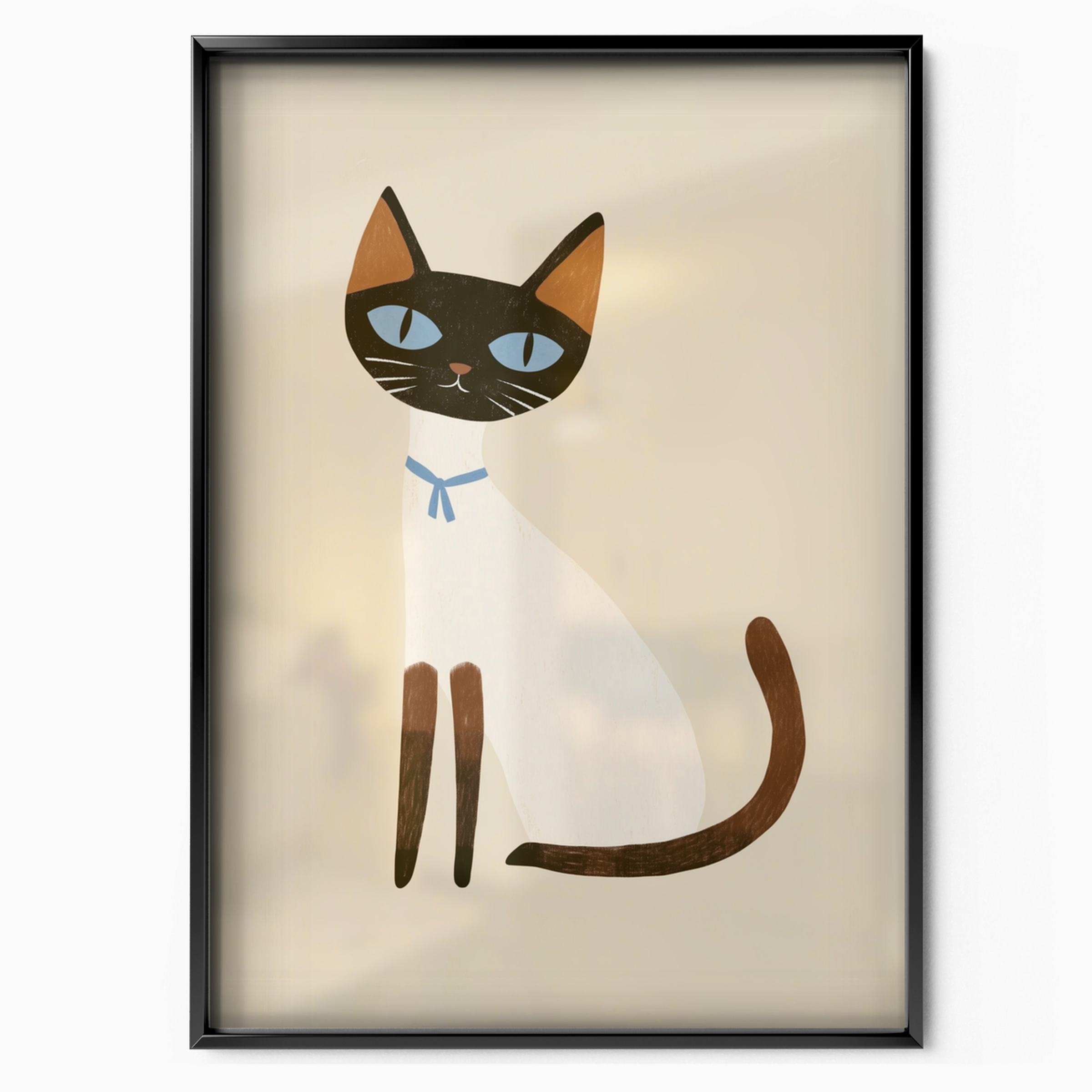Pop Cat Blue Ribbon