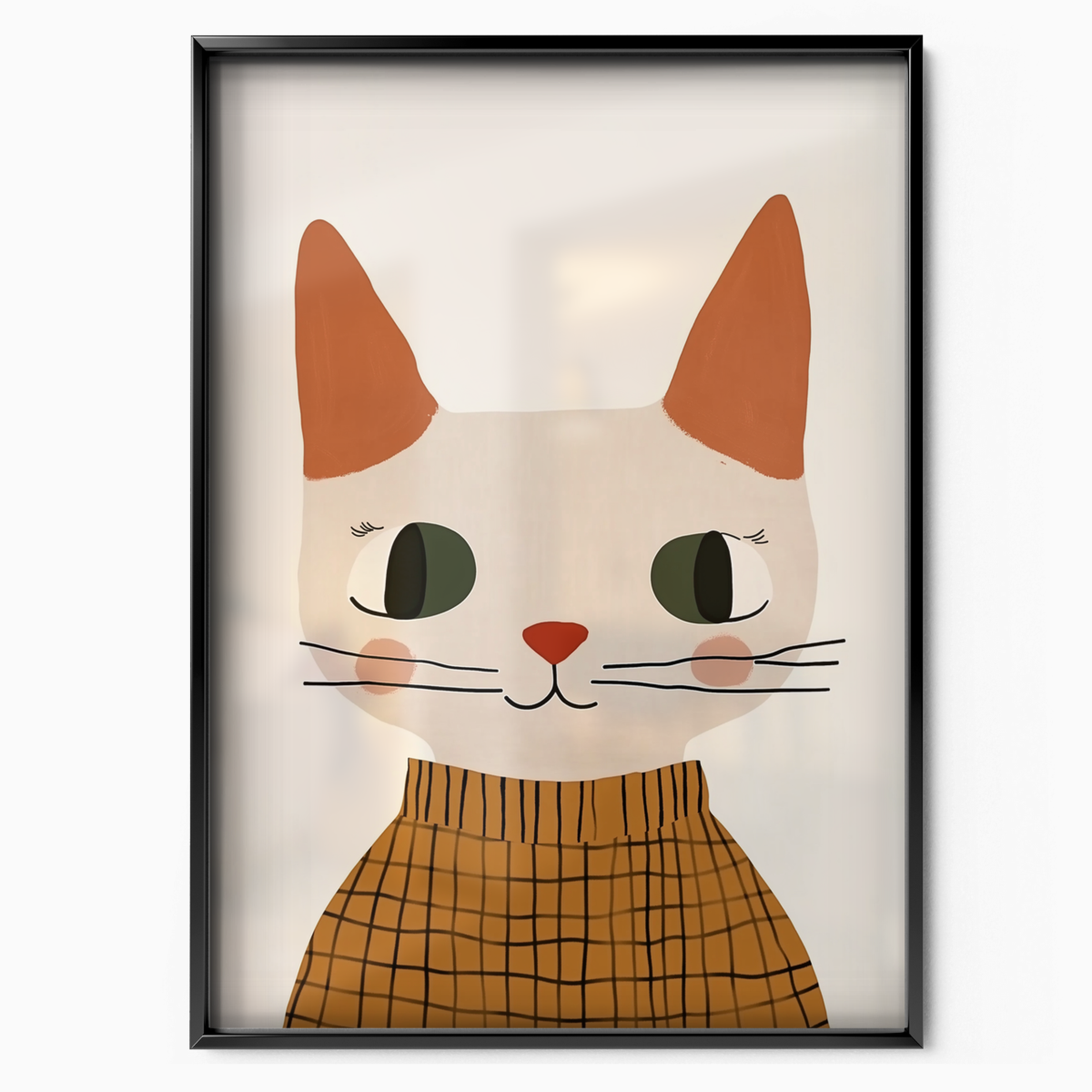 Pop Cat Checkered Shirt