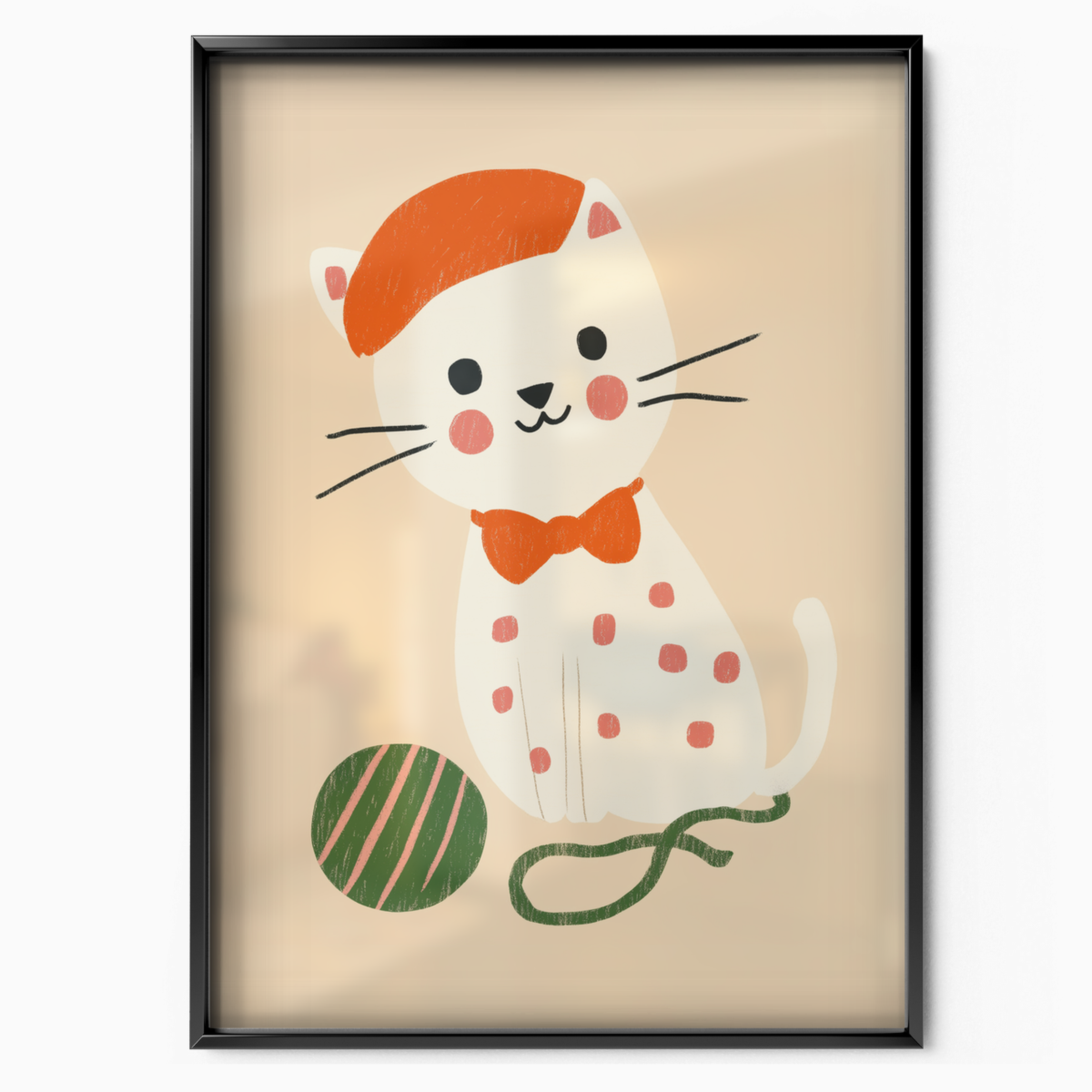 Pop Cat Orange Bow