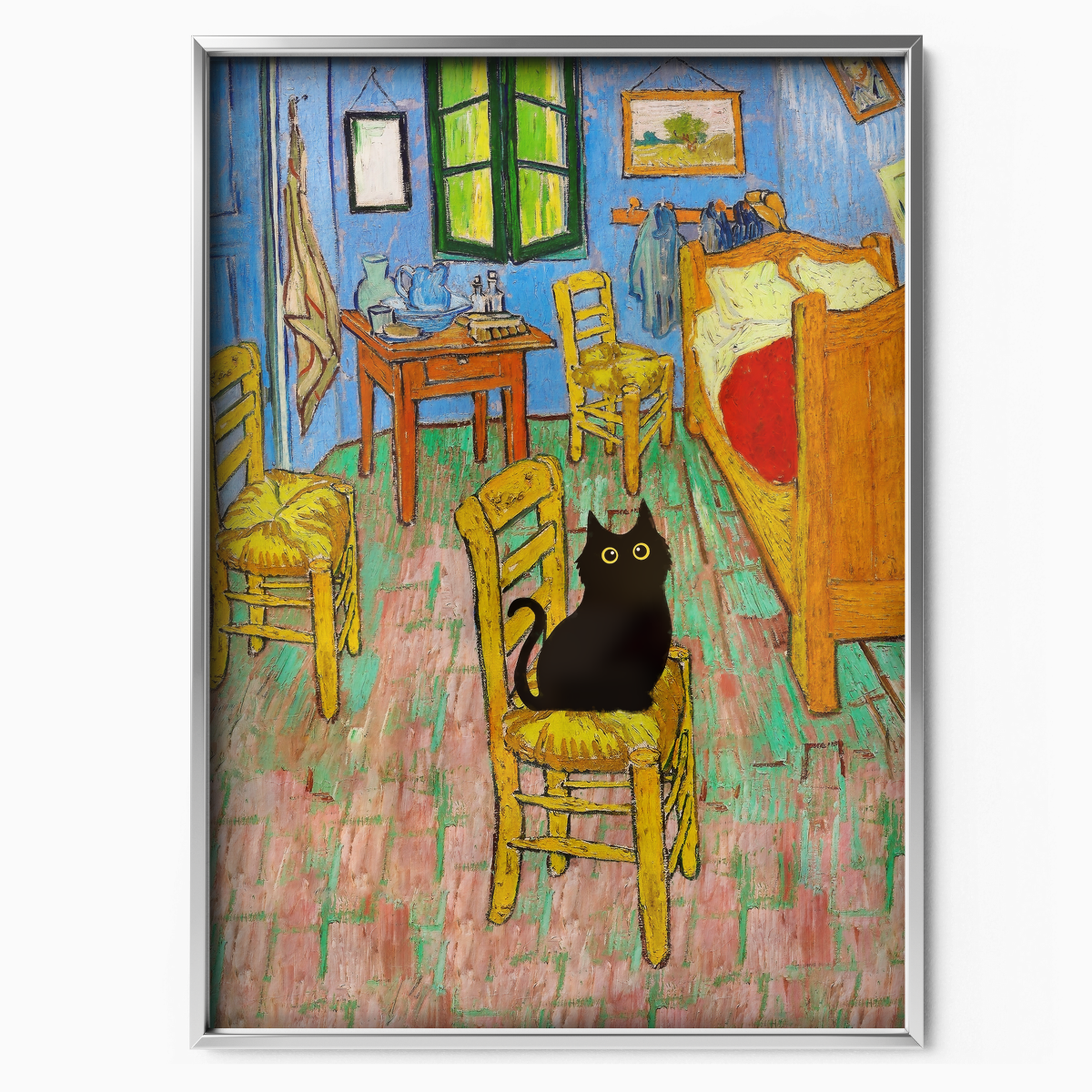 Black Cat In Van Gogh Bedroom