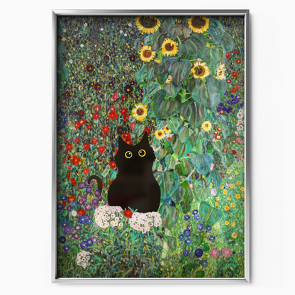 Cat In Klimt Sunflower