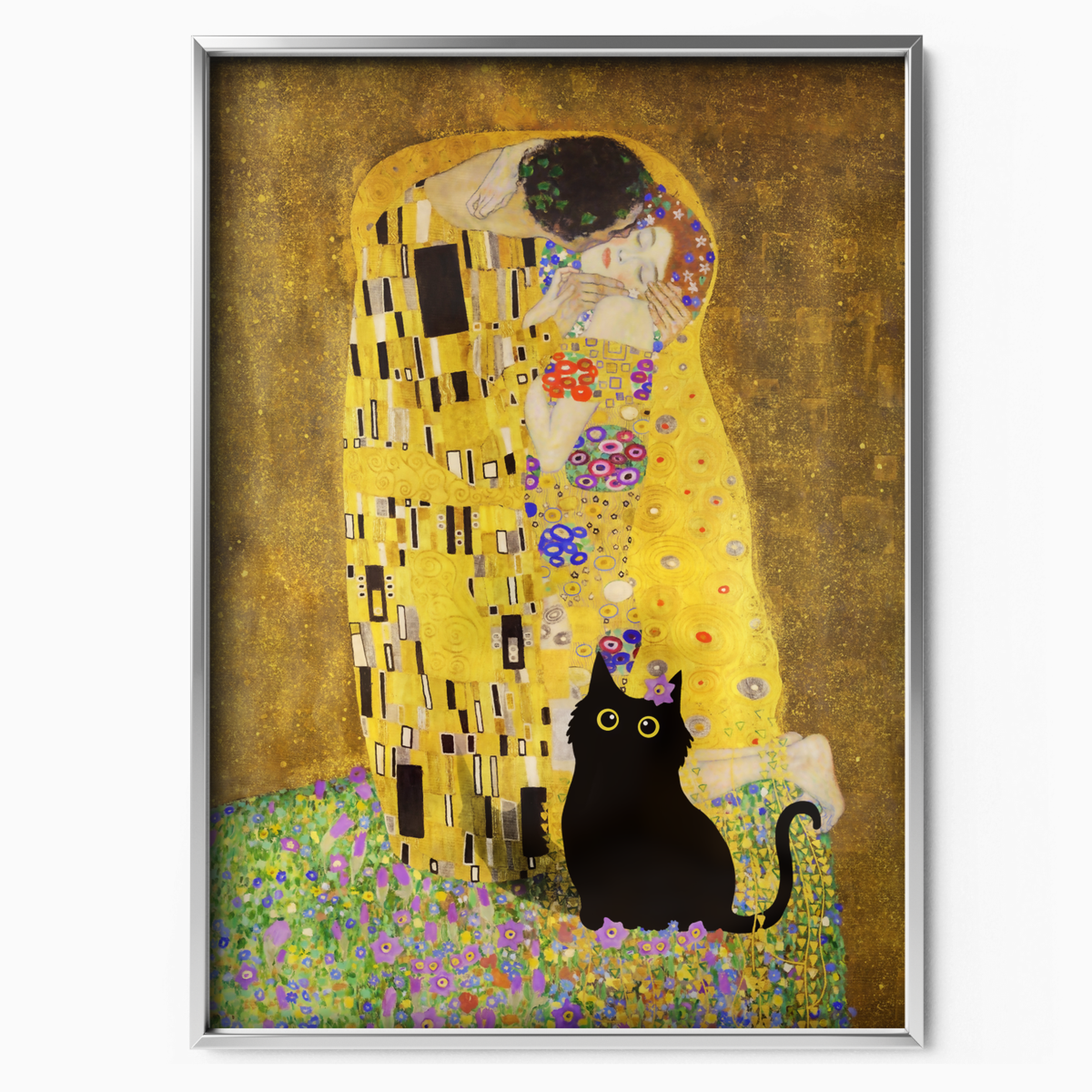 Cat In Klimt The Kiss