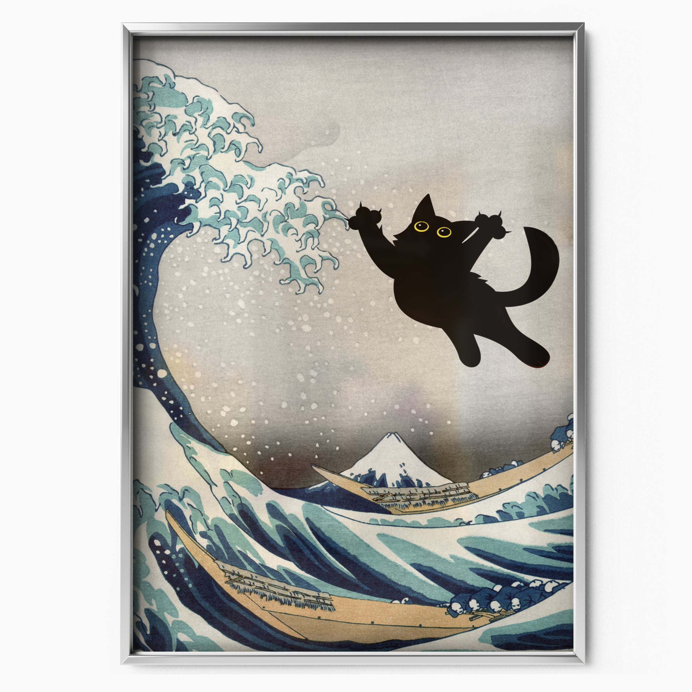 Cat Jump X Katsushika Hokusai