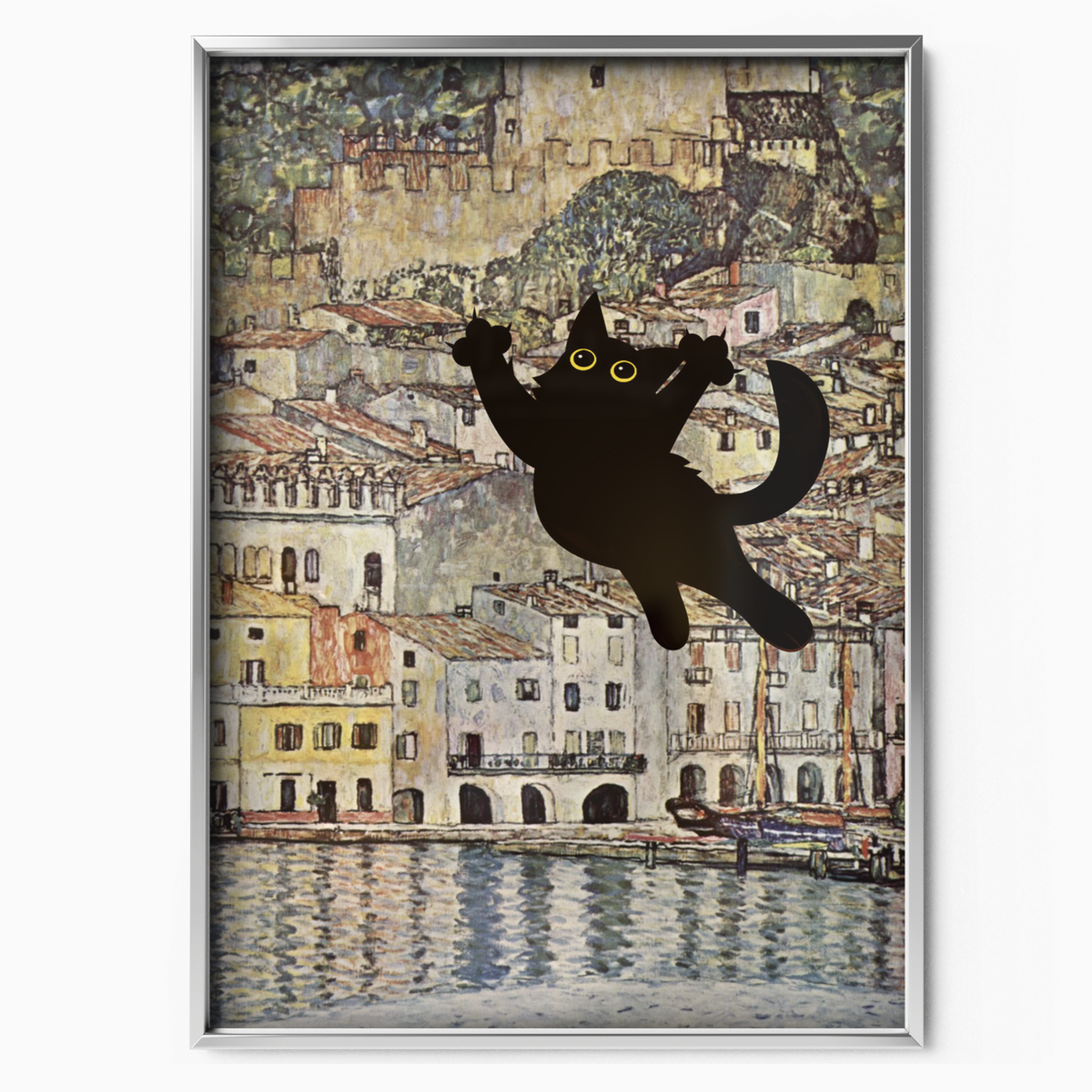 Cat Jump X Klimt Castle By The Lake