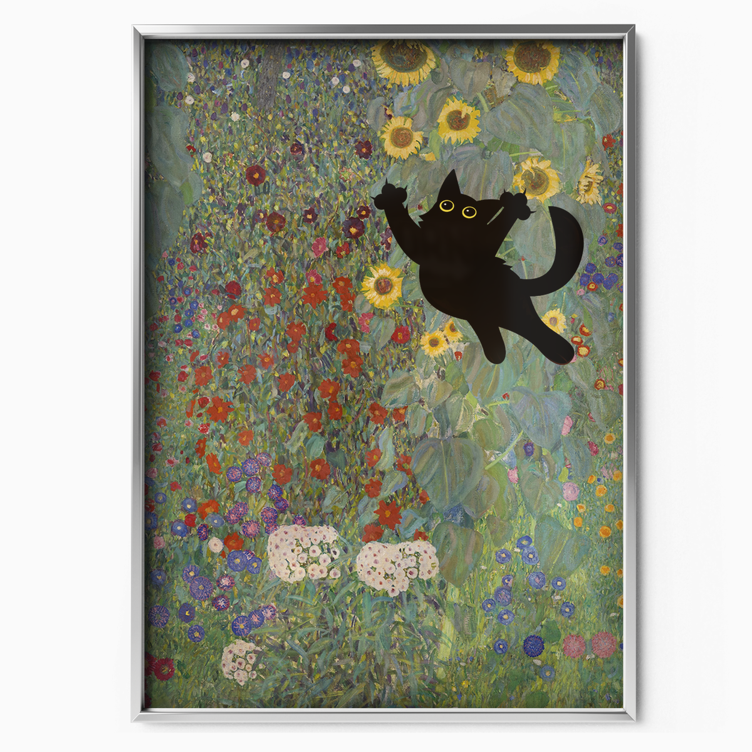 Cat Jump X Klimt Farm Garden With Sunflowers