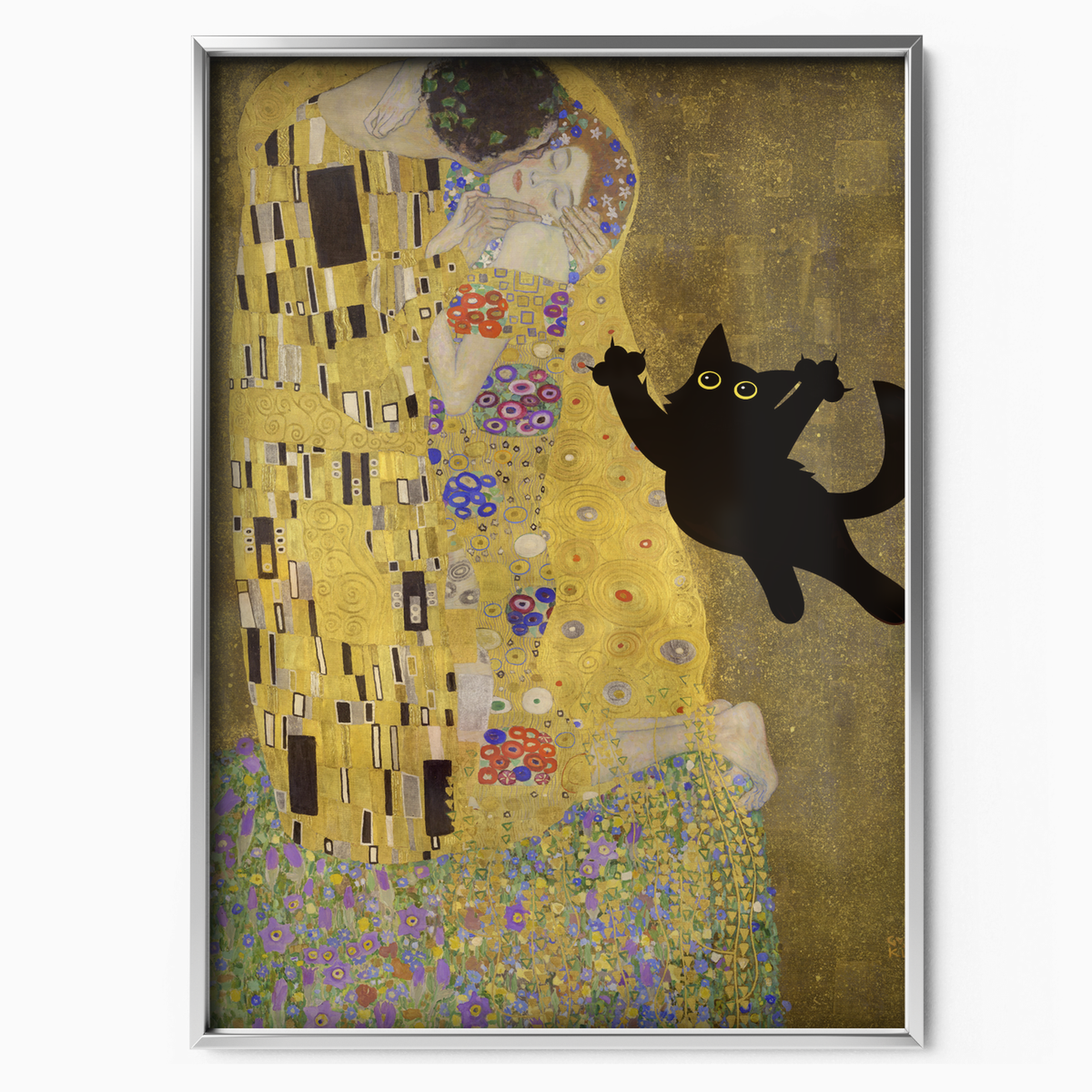 Cat Jump X Klimt The Kiss
