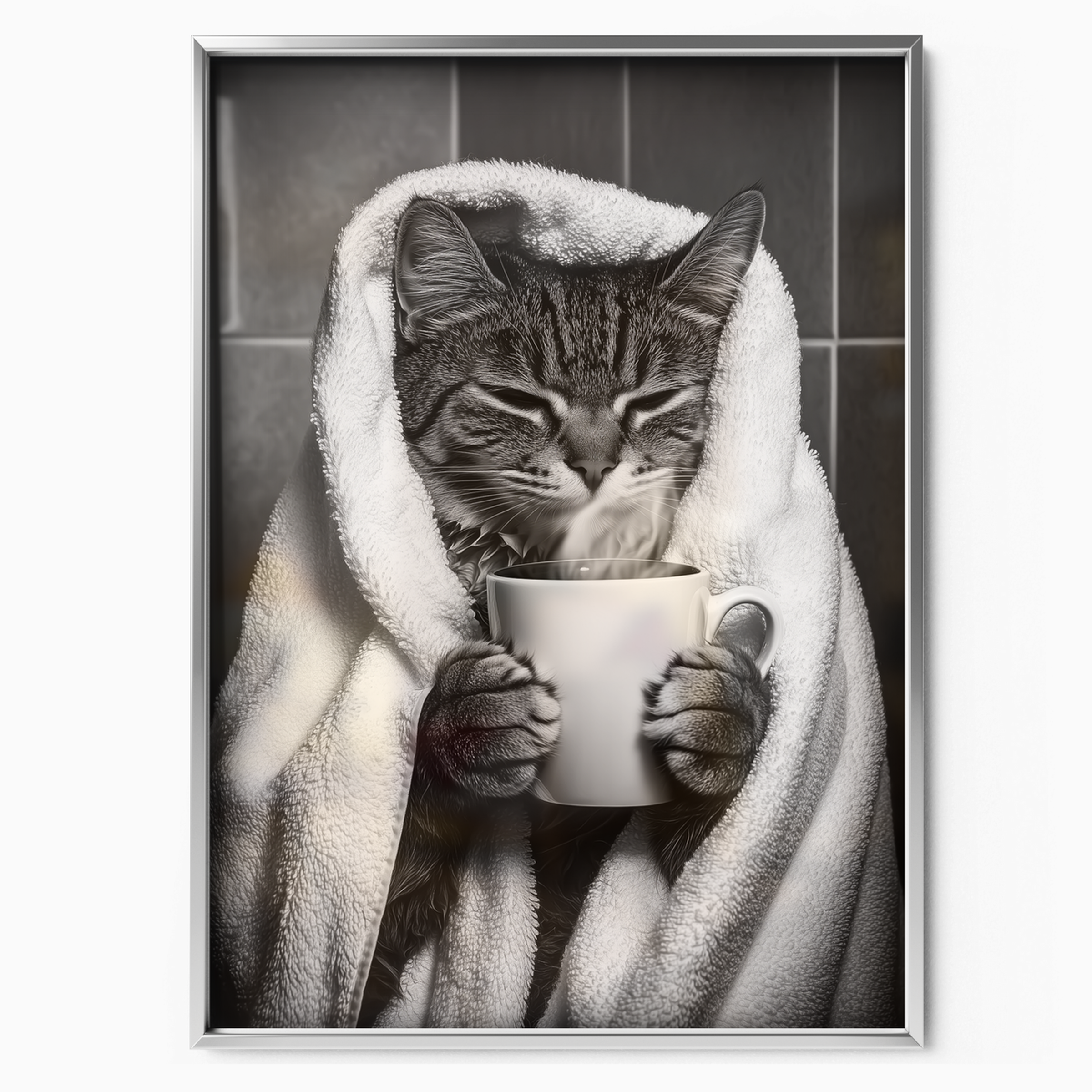 Cozy Cat Coffee Time