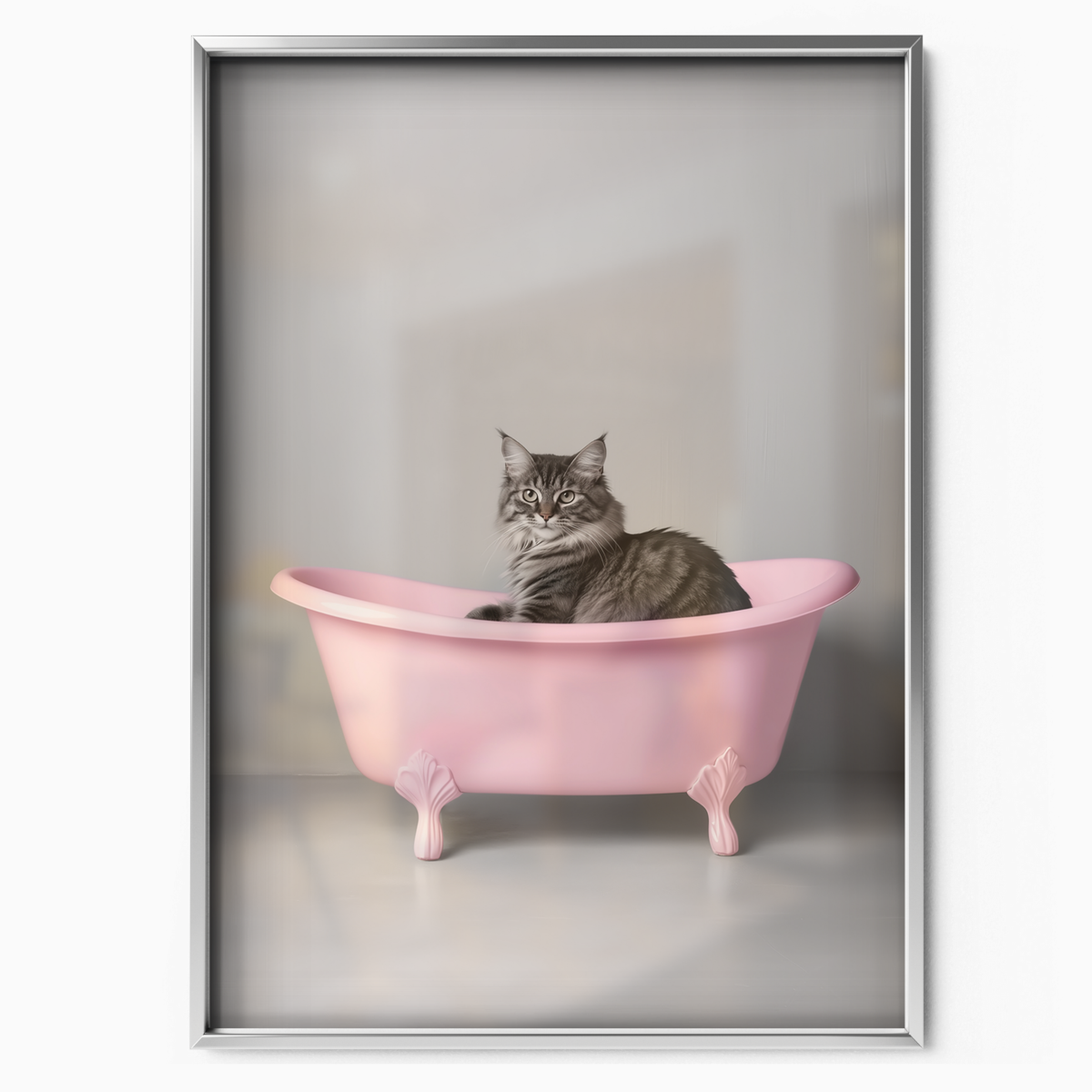 Cozy Cat Pink Bathtub
