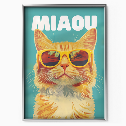 Groovy Cat Blue Miaou