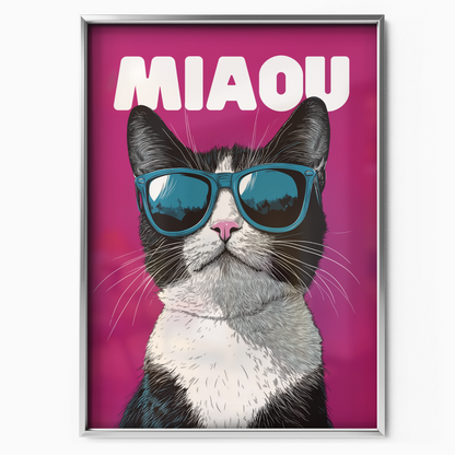 Groovy Cat Magenta Miaou