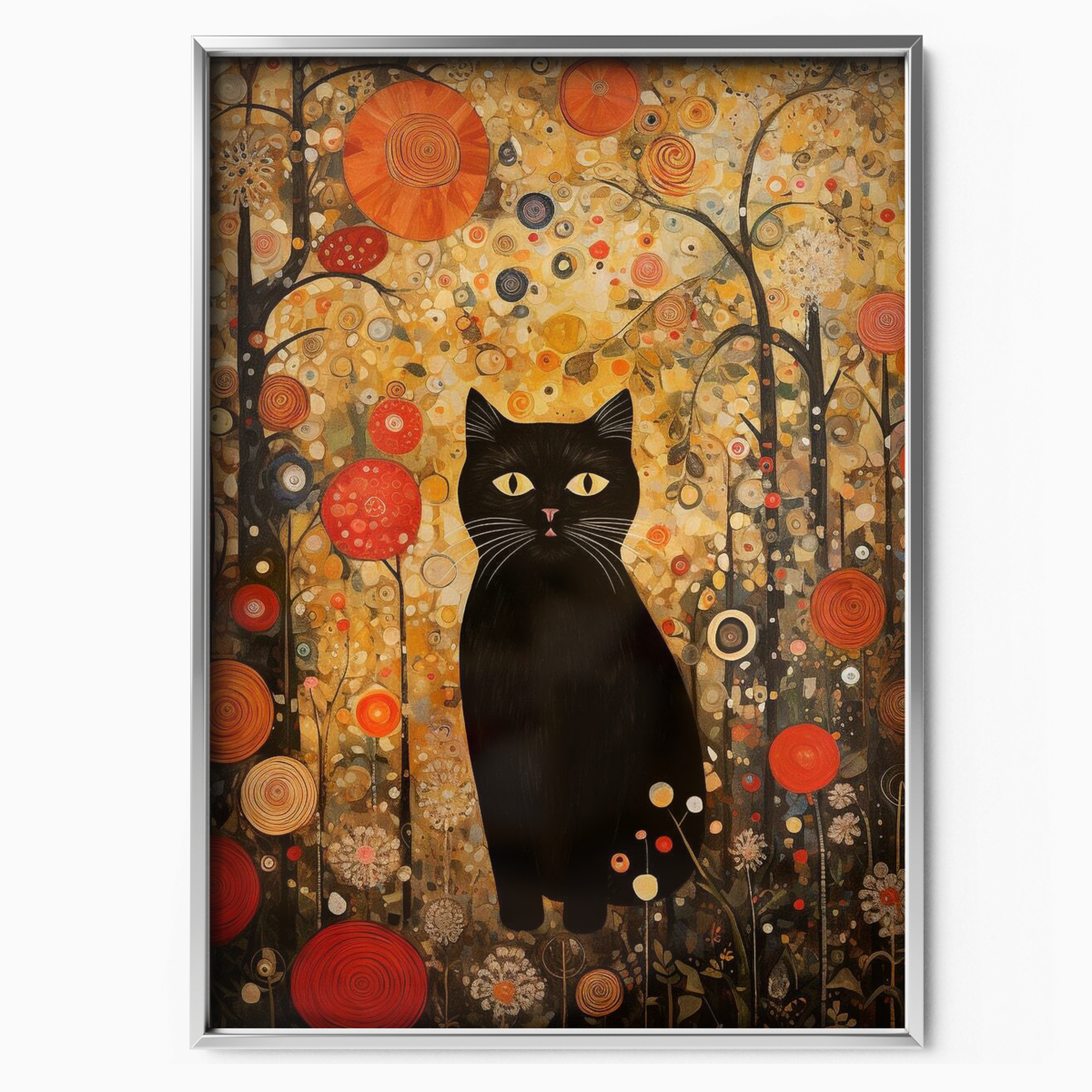 Mystic Cat In Autumn Garden