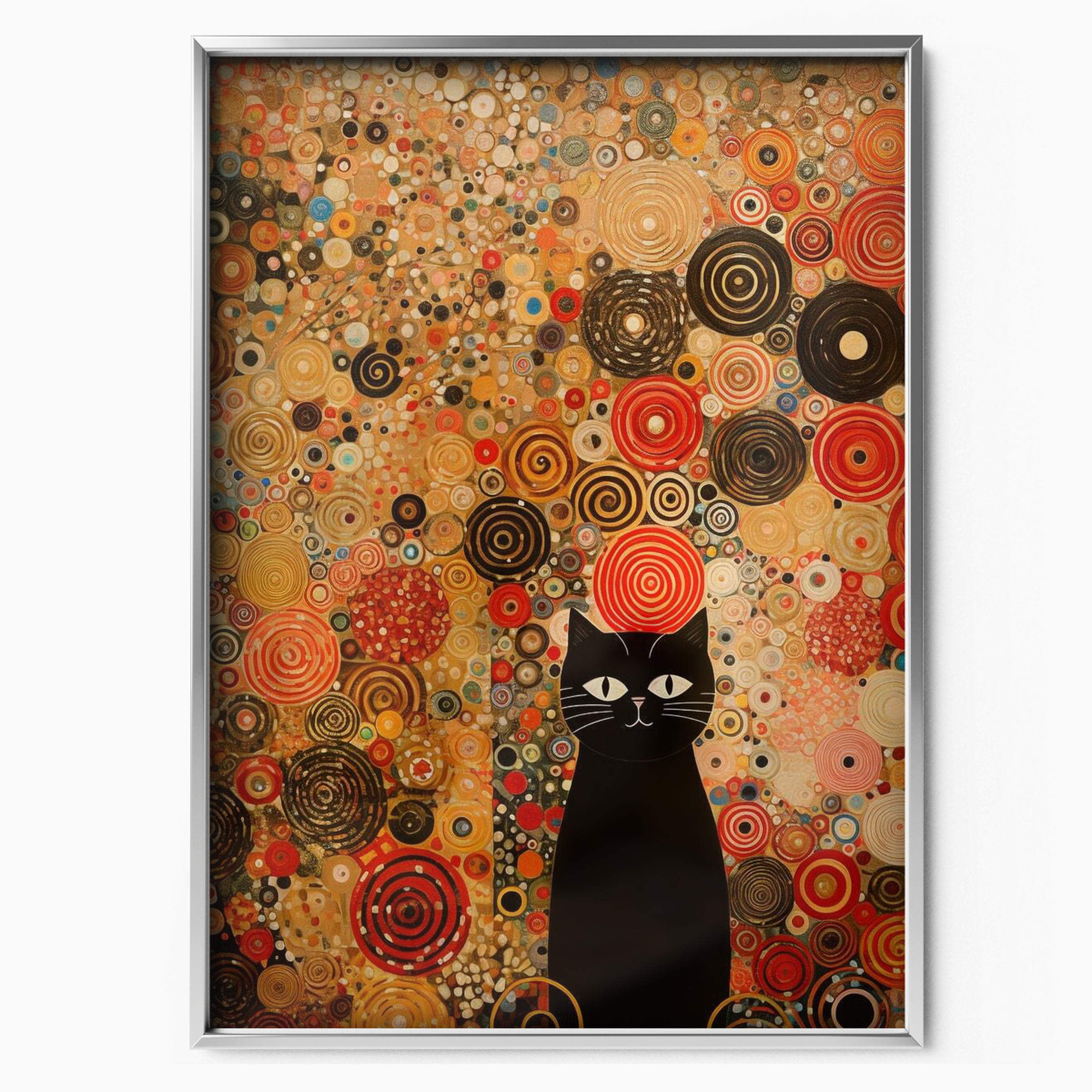 Mystic Cat In Spiral Garden