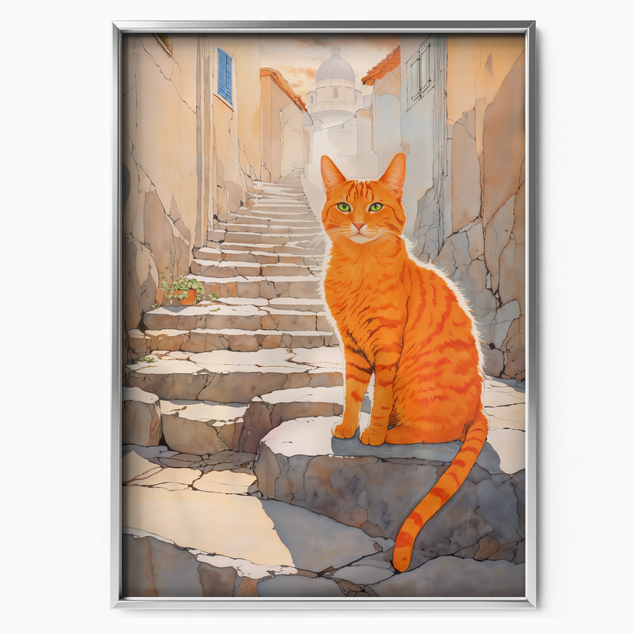 Orange Cat In Greece