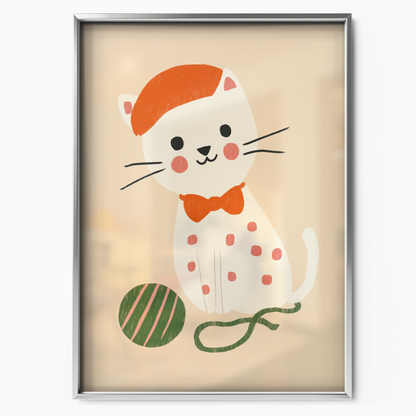 Pop Cat Orange Bow