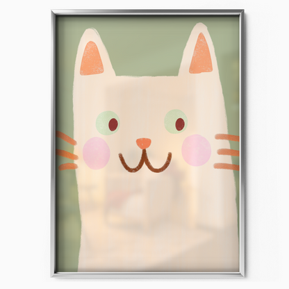 Pop Cat Pastel Face