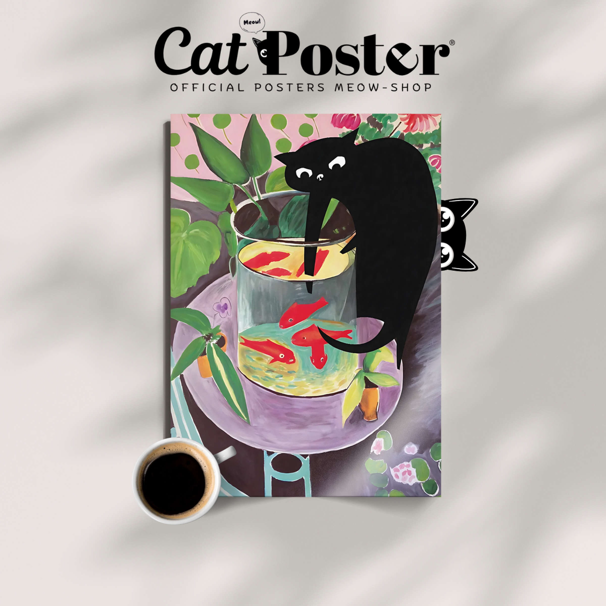 Black Cat X Henri Matisse Goldfish