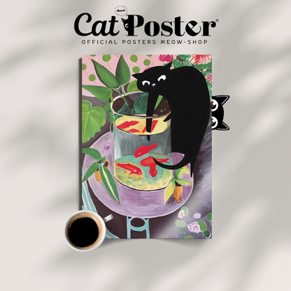 Black Cat X Henri Matisse Goldfish
