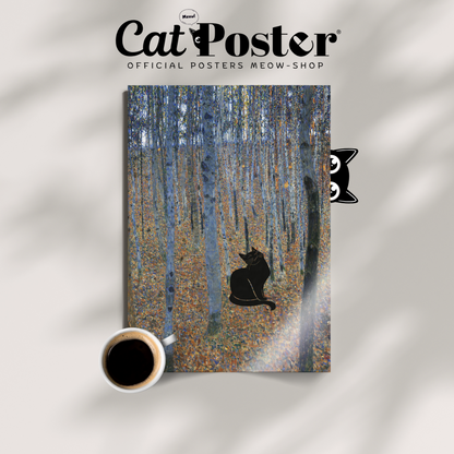 Black Cat X Klimt Beech Forest