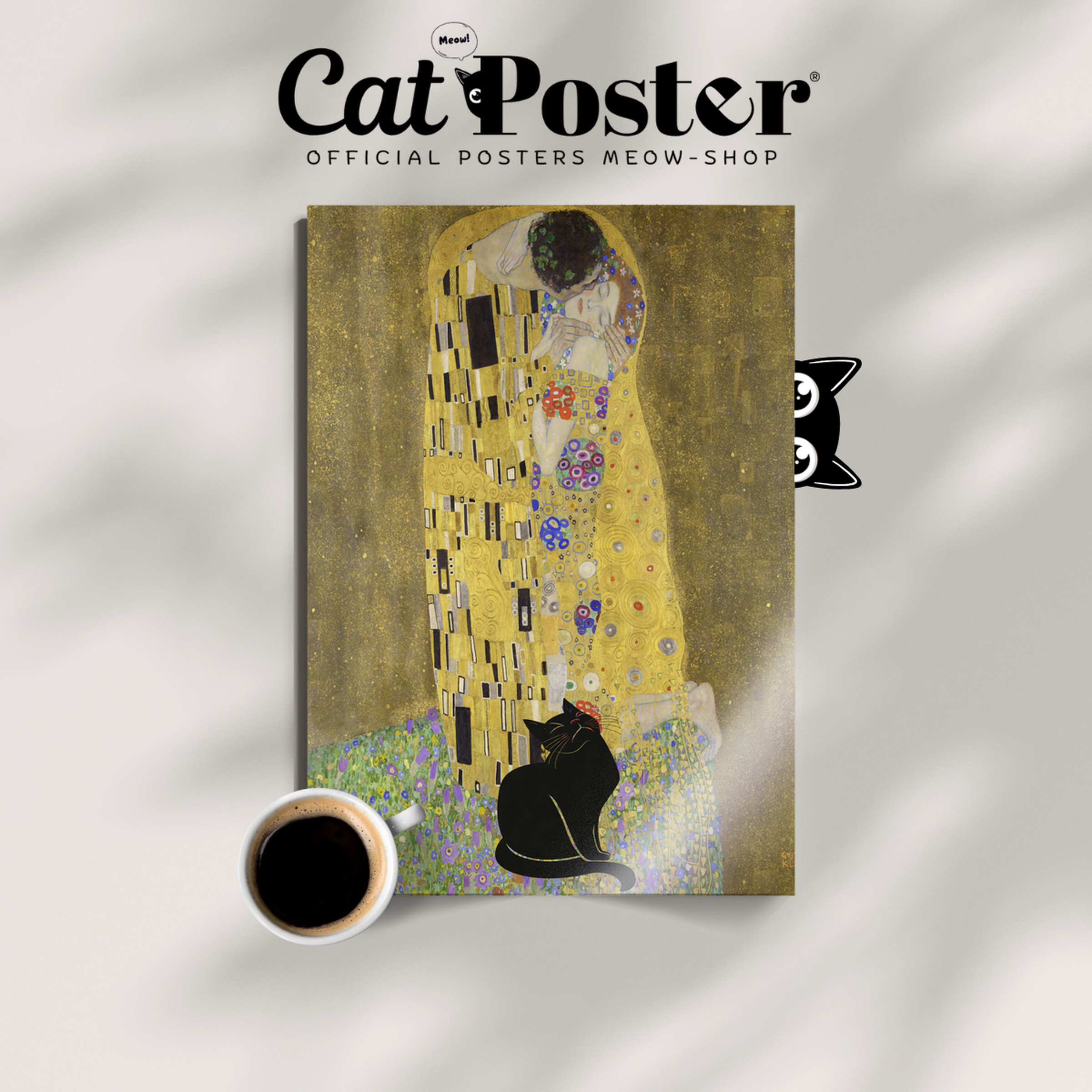 Black Cat X Klimt The Kiss