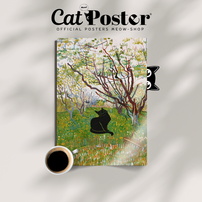 Black Cat X Van Gogh Orchard In Blossom