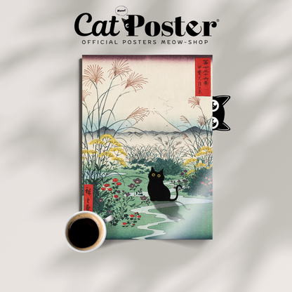Cat In Hiroshige Autumn Moon