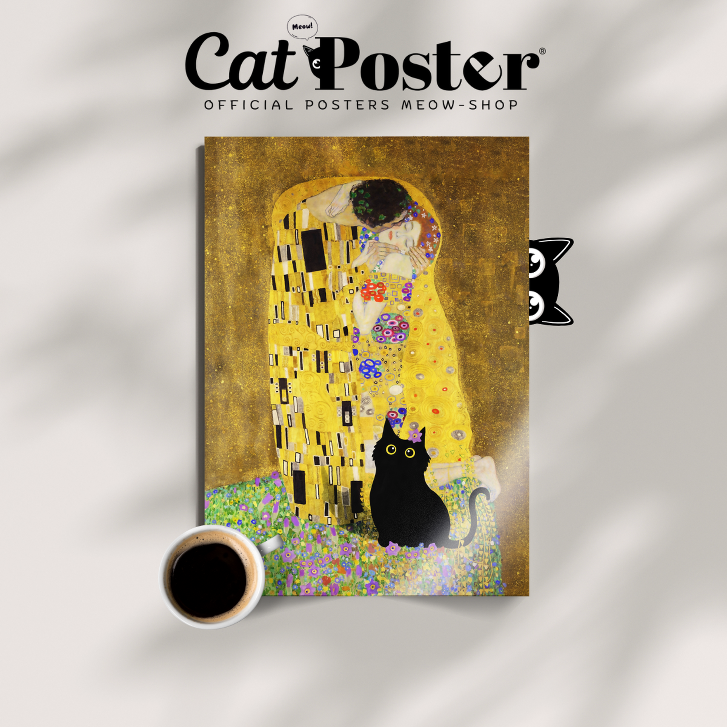 Cat In Klimt The Kiss